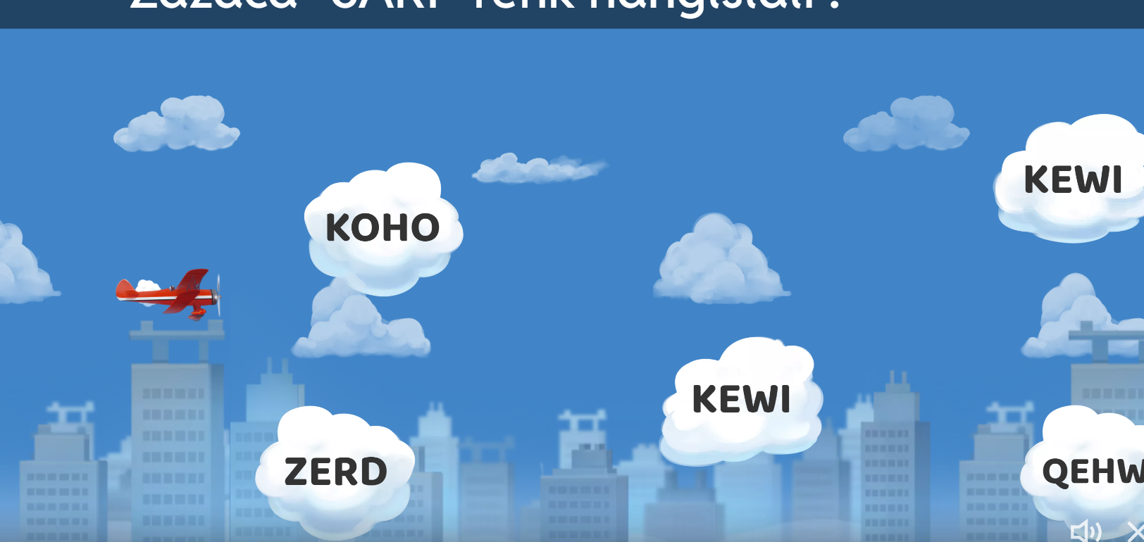 Online Uçak Oyunu (Zazaca Renkler ile Oyun)